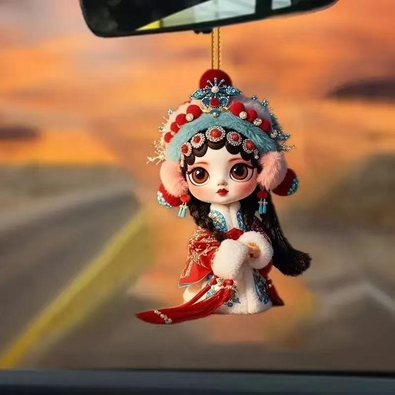 Mặt Dây Chuyền Opera Bắc Kinh, Hua Dan Phong Cách Trung Quốc Đồ Trang Trí Nhân Vật Opera Acrylic, Móc Chìa Khóa Trang Trí, Thời Trang Trung Quốc, Túi Quyến Rũ 0