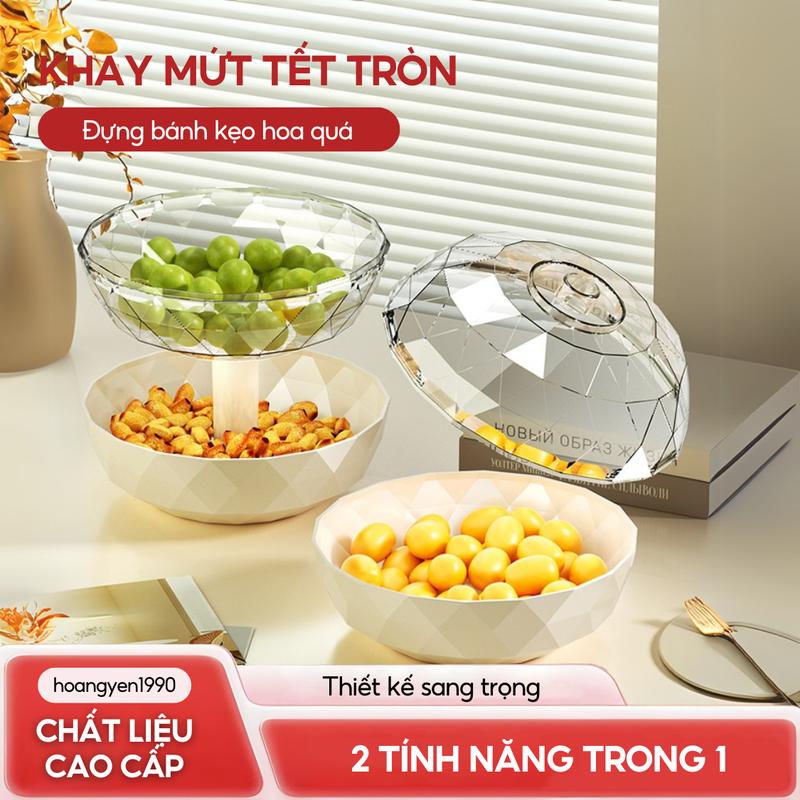 Khay Mứt Tết Hoàng Gia Đựng Bánh Kẹo Ngày Tết Trang Trí Phòng Khách