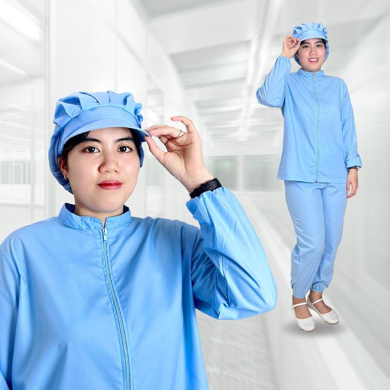 (KHÔNG KÈM NÓN) Đồng Phục Phòng Sạch, Phòng Lạnh Cho Công Nhân Thực Phẩm, Ngành Y Tế, Phòng Thí Nghiệm 1