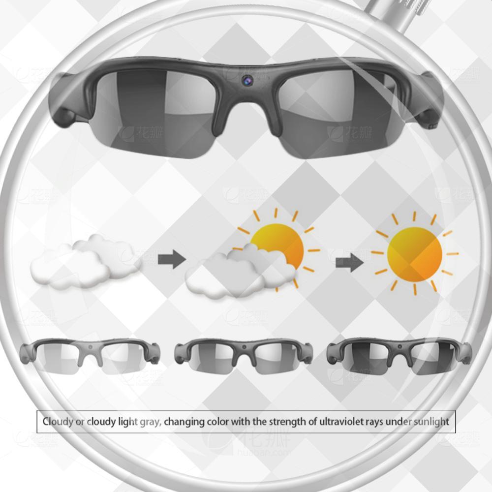 Wearable HD 1080P Wireless Camera Sport Cycling Glasses Smart Camcorder Security Protection Video Record Smart Camera