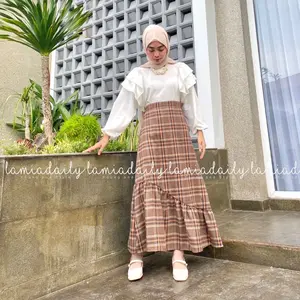 Jamie Korean Skirt kotak kotak A Line