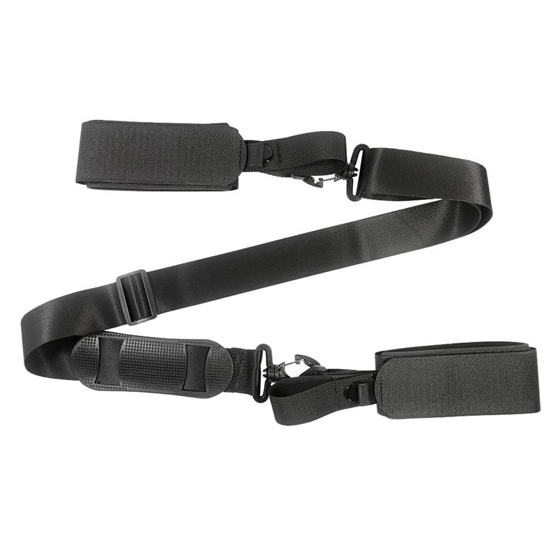 Ski Pole Carrying Strap Adjustable Ski Pole Shoulder Strap Skiboard Fixed Strap with Ant- Pad Black 0