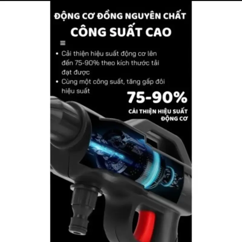 Máy rửa xe cầm tay dùng pin - Máy xịt rửa sân vườn, xịt rửa có tạo bọt tuyết -  TẶNG KÈM 1 KHĂN LAU 7