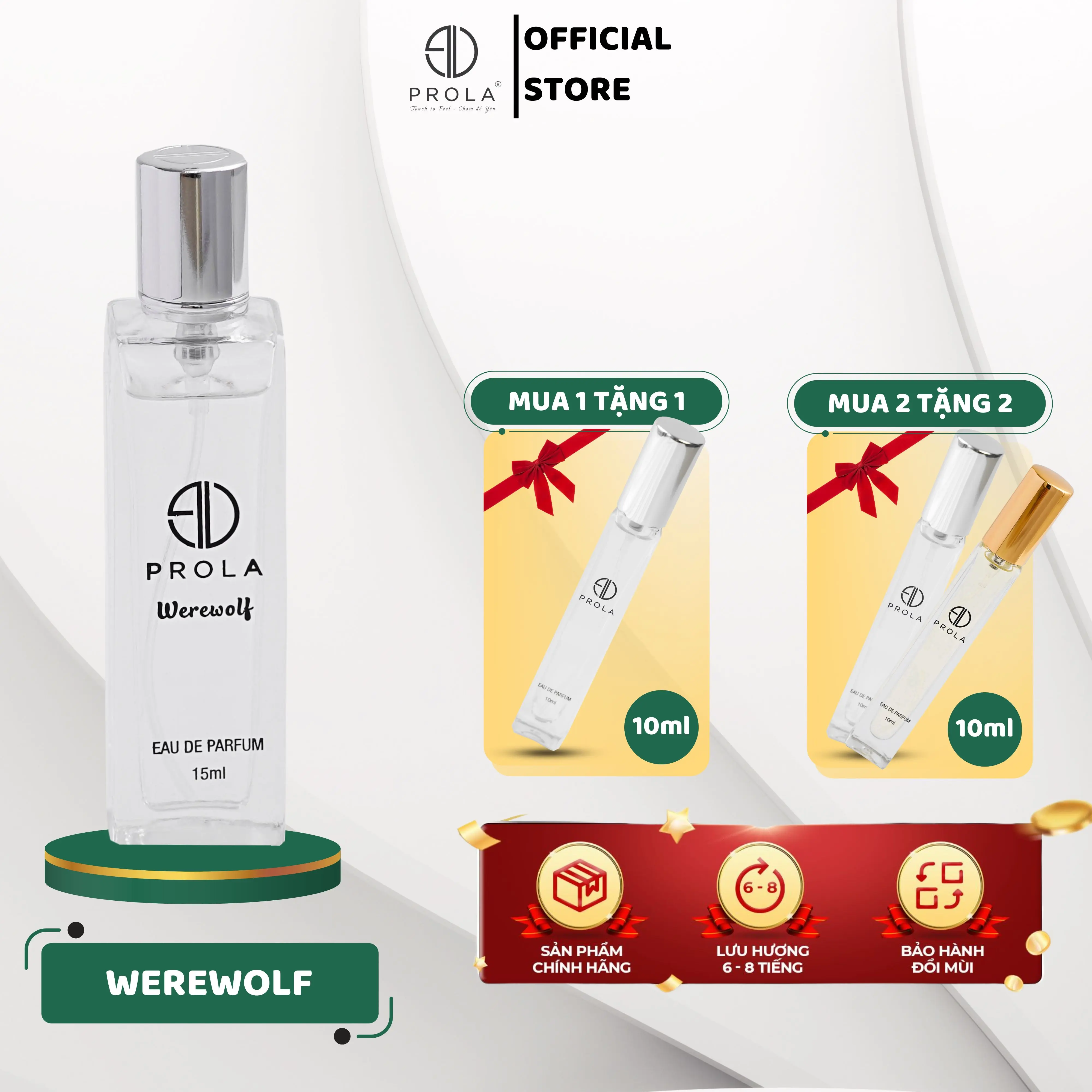 Nước Hoa Nam PROLA Werewolf (PL16) 15ml - Dạng Xịt - Năng Động, Cuốn Hút