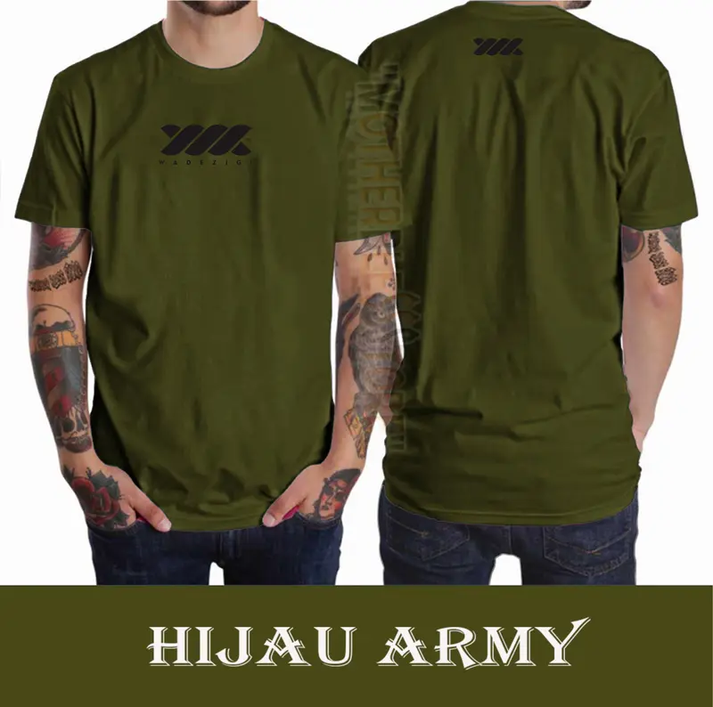 Kaos Pria T-Shirt Kaos Distro T-Shirt Kaos Lengan 100% Cotton Katun 30s Premium Logo WZ BLACK bulat kain kerah lembut Nyaman Tebal 6