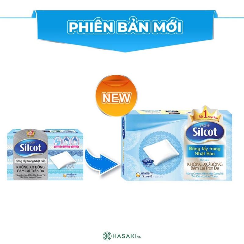 Bông Tẩy Trang Silcot Cơ Bản Hộp 82 Miếng Trang Điểm Cosmetic