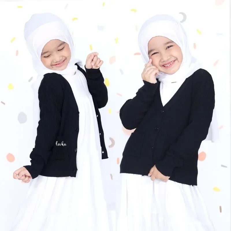 CARDIGAN BUTTON KANCING (3-5TH) ANAK PEREMPUAN HALUS Motif Rajut Fashion Cantik 3