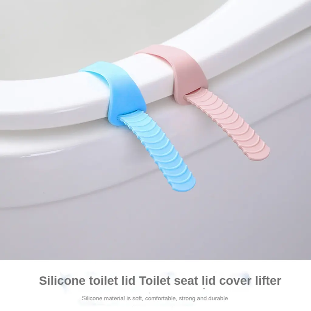 Universal Toilet Bowl for Seat Silicone Raise Lifter Avoid Touching Toilet for Seat Pad Handle Clean & Convenient Non-st