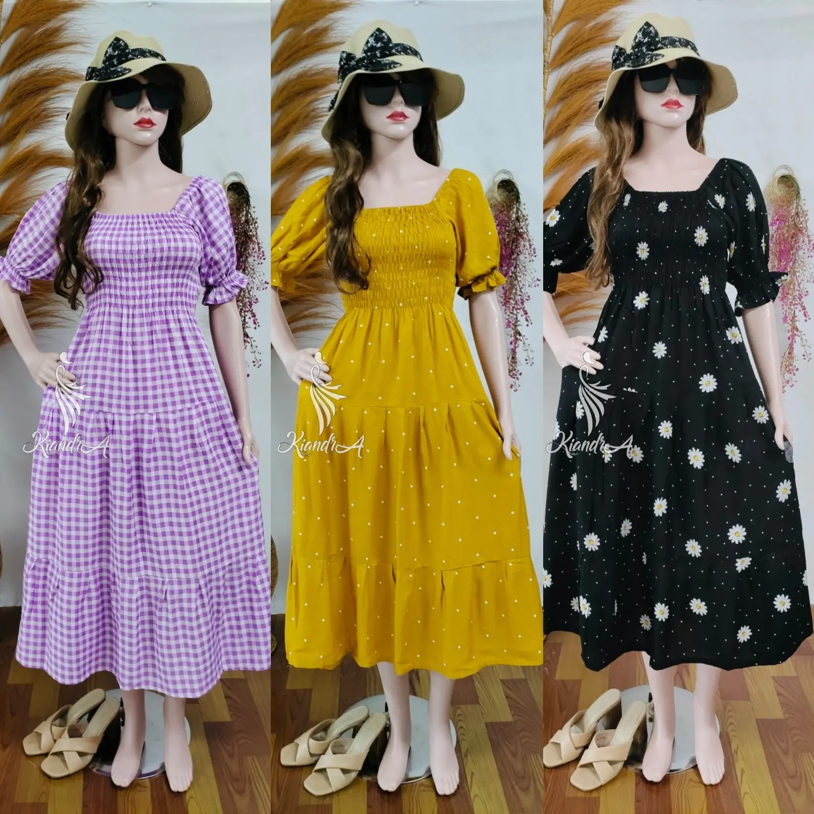 RSD - Dress Panjang Canda Karet Casual Dewasa