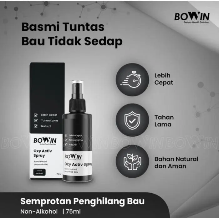 BOWIN Activ Spray Semprotan Penghilang Bau Helm/Jaket/Sepatu 75ml 0