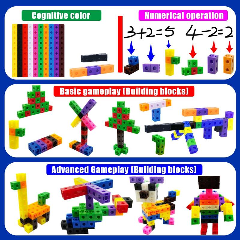 Random Color Building Blocks Set, 100pcs/set Educational STEM Building Toys, Fun and Creative Model Assembled Toy, Educational Methods Building Blocks 2