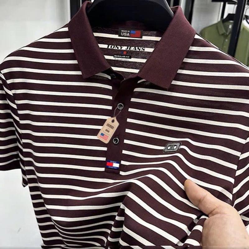 Áo Polo Nam Nữ Cá Tính, dòng Polo Trơn, kẻ cá tính Cổ Tròn, Áo cotton thấm hút mồ hôi, Shirt Ngắn Tay 6