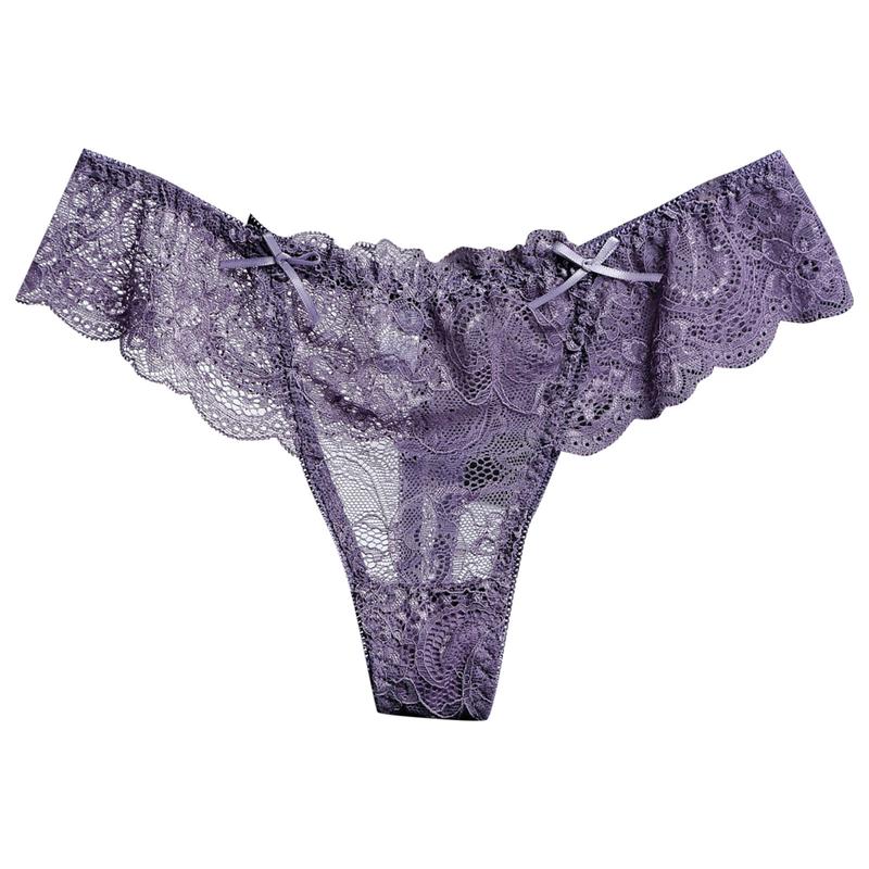 Quần Lót Ren Xuyên Thấu Cho Nữ, Quần Lót Gợi Cảm, Thời Trang Women Nhung Voi Tua Rua 6