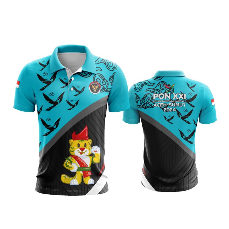 Product Introduction of Baju pon xxi aceh sumut pria Kaos berkerah pria baju pon aceh lengan pendek Cepat Kering Custom Kain 49