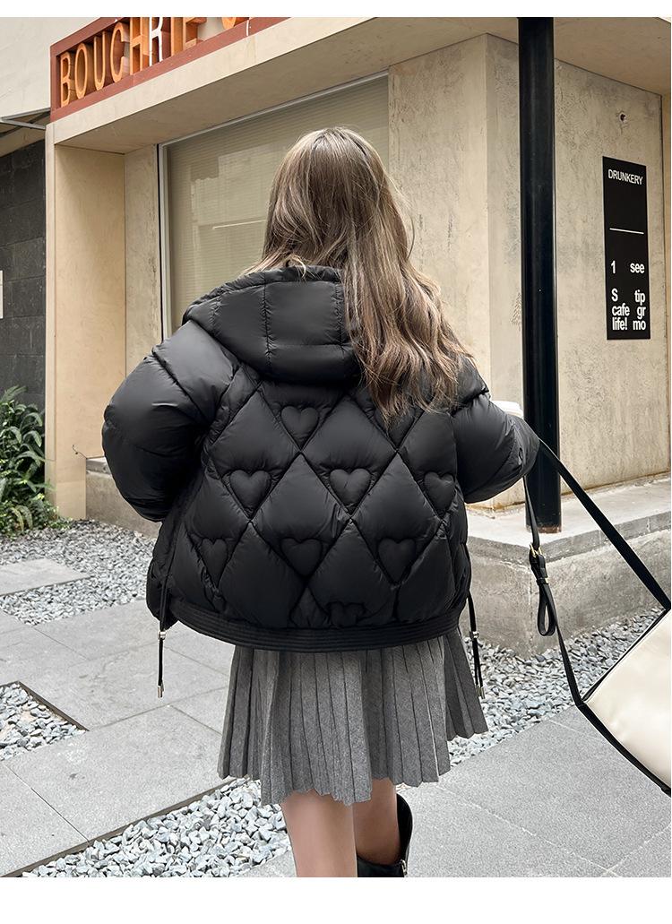 Product Introduction of Fashion Short Cotton-Padded Coat for Women Autumn and Winter New 2024 Korean Style Solid Color with Match Cotton Coat Jacket Thickened Padded Jacket Outer Wear 18