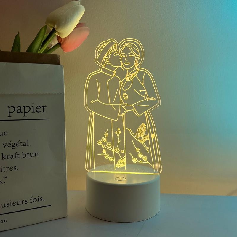 Đèn Ngủ Led 3D Bo Viền Khắc Theo Yêu Cầu - Dailyme