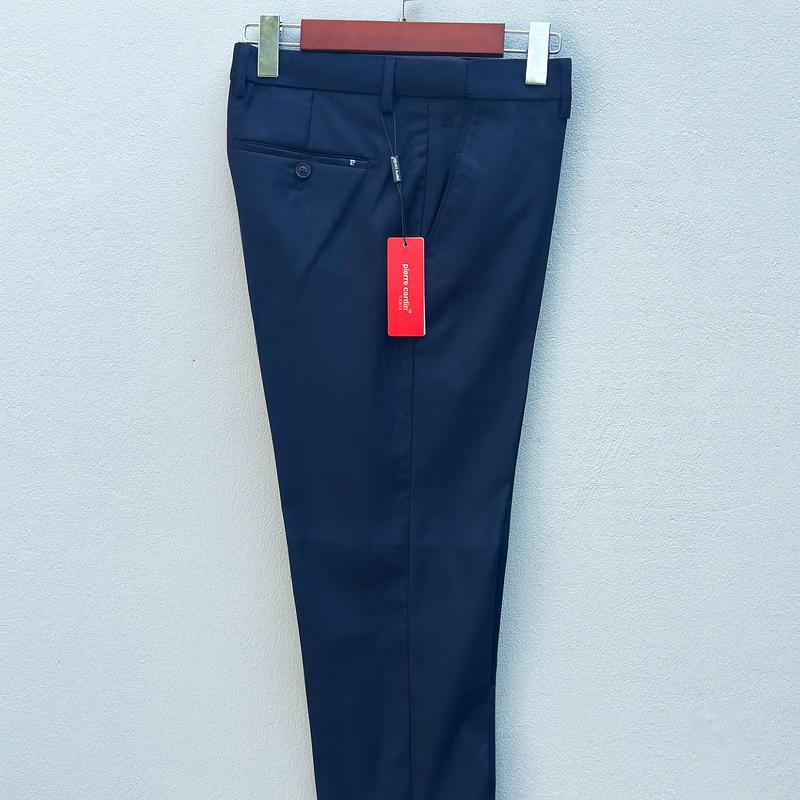 Quần Âu Nam Pierre Cardin Quần Âu Nam Cao Cấp Ống Côn Chun Co Giãn Điều Chỉnh Độ Rộng Bụng Mẫu Xuất Hàn 2024 Màu Xanh Navy