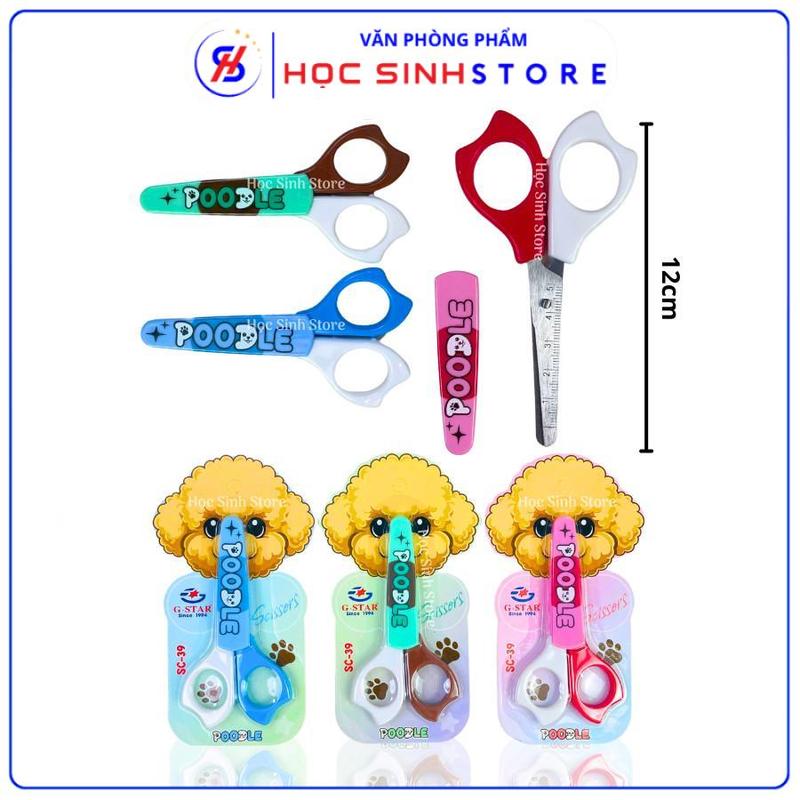 Kéo Thủ Công SC-39 Hiệu G-Star, Có Nắp Đậy Dành Cho Học Sinh, Chất Liệu Lưỡi Thép Chống Gỉ - VPP Học Sinh Store