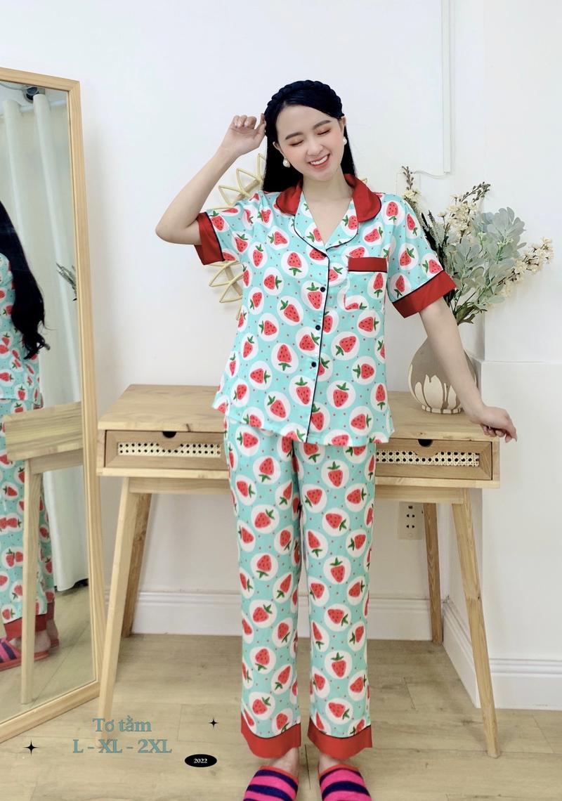 Product Introduction of [COD]Bộ Pijama Lụa Tơ tằm/ Mango - Đồ ngủ dài tiểu thư hoạ tiết xinh xắn Bigsize 40-75kg mềm mịn mát lịm 4