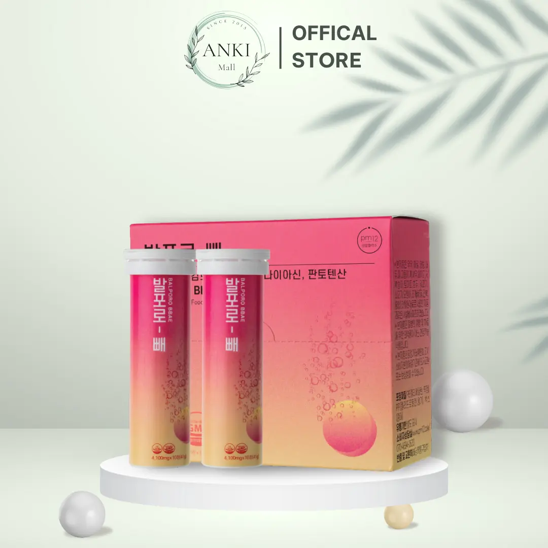Thực phẩm hỗ trợ bổ sung sức khoẻ sủi Balporo BBae ( 3 ống x 10 viên ) hàng Công ty