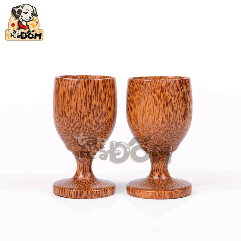 [Mỹ nghệ Đốm] Ly dùng uống ruợu đế làm từ Gỗ Dừa (cao cấp)