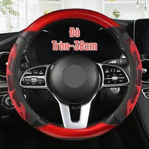 Bọc Vô Lăng Ô Tô Da Carbon 3D Nổi Vân Móng Rồng Cao Cấp 38cm - L26 Mộc Lan Car Cacbon