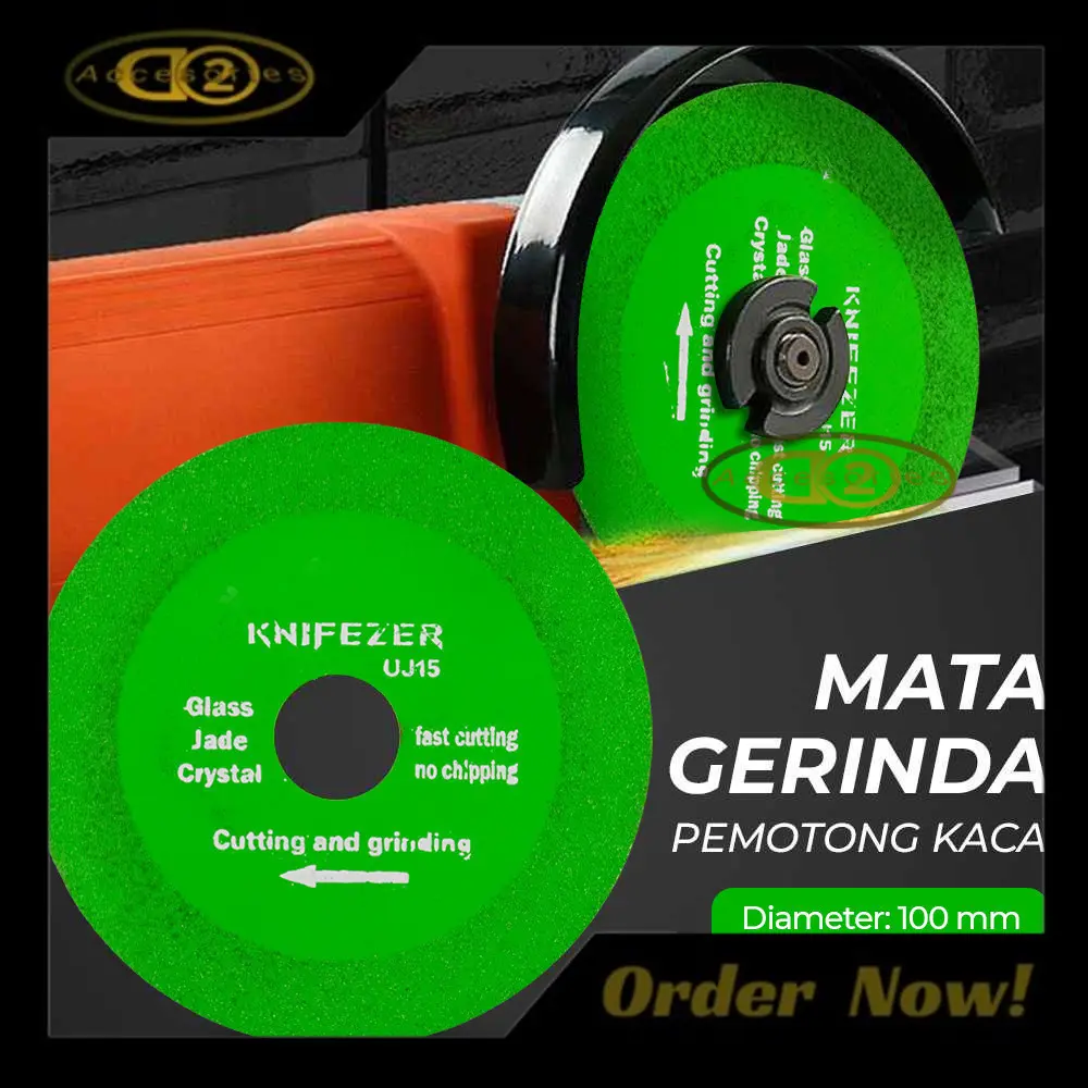 KNIFEZER Mata Gerinda Cakram Pemotong Kaca Diamond Cutting Disk 100mm - UJ15
