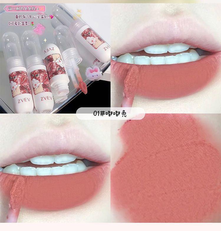 Product Introduction of Son Bóng Nhung Lì Lâu Trôi, Không Phai Màu, Không Bị Ống Hút, Trang Điểm Dễ Phối Đồ Son Bóng Màu Trắng 9