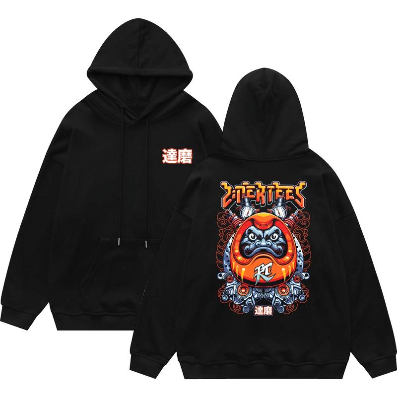 Product Introduction of Sweater Pria Lengan Panjang Motif Aesthetic Printing Sweater Hoodie Bahan Fleece Sweater Crewneck Pria Sweater  by hnnna store Sablon Distro 0