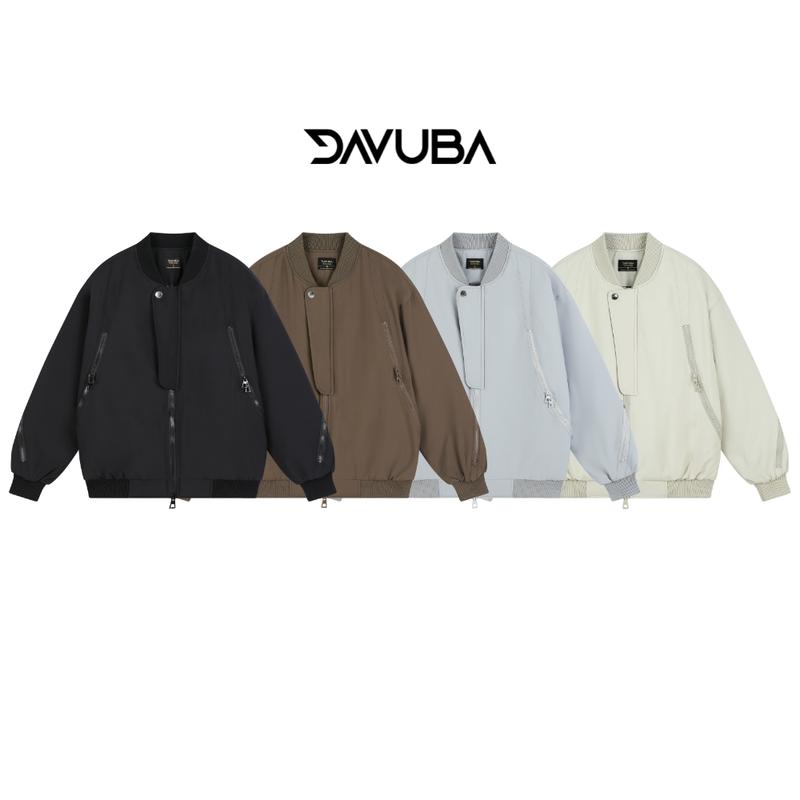 Deal Mở Bán Áo khoác bomber phao DAVUBA trần bông 3 lớp 5 khoá SM129