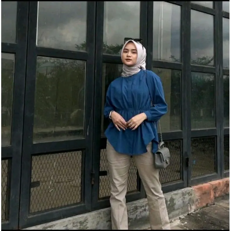 kemejan Ayla oversize linen serut Atasan Wanita Panjang 6