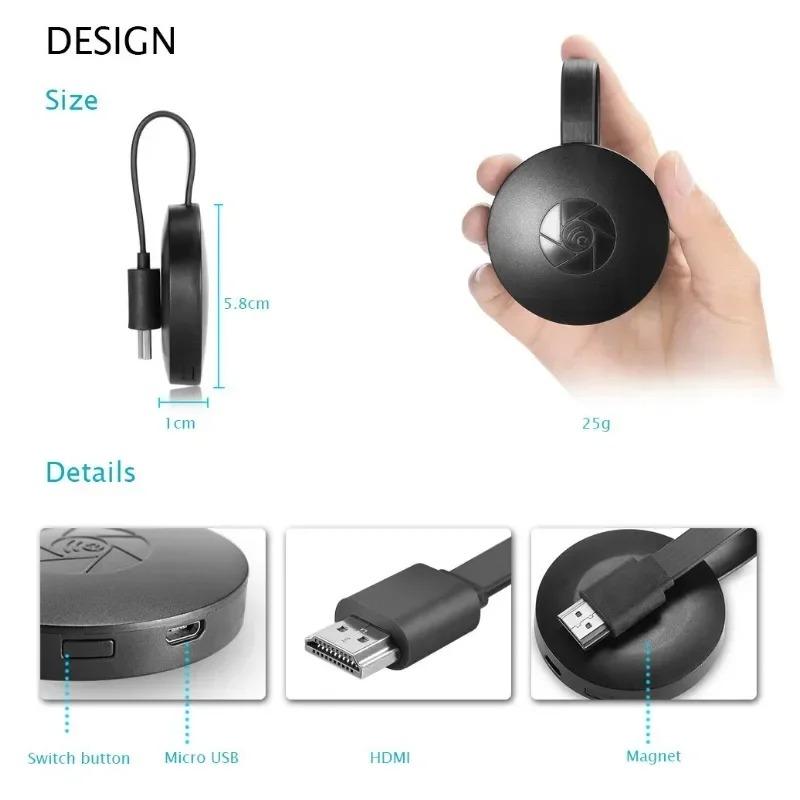 Miracast Android Dongle Mirascreen Wifi HDMI-compatible Airplay TV Stick Wireless Display Receiver 1080P Media Streamer Adapter 7