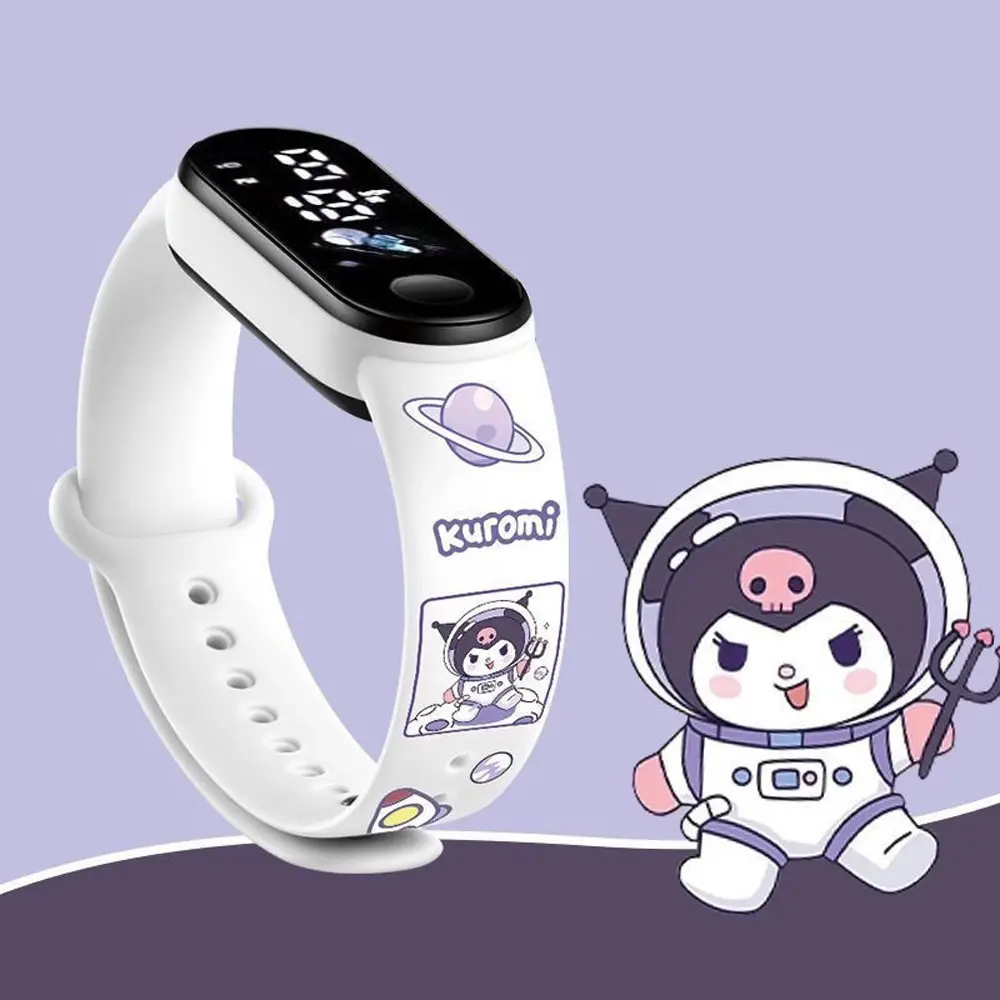 Molly Doll Watch Sanrio Kuromi Led Watch for Kids Girls Boys Cinnamoroll/Pochacco/Pom Pom Purin Waterproof Luminous Silicone Strap Student Electronic Watch Sports Watch for Kid Watch Gift