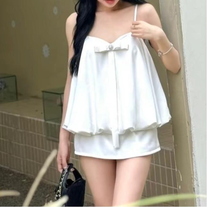 SET ÁO BÍ 2S NƠ NGỰC KÈM CHÂN VÁY NGẮN 91204 KHANHSVY STORE