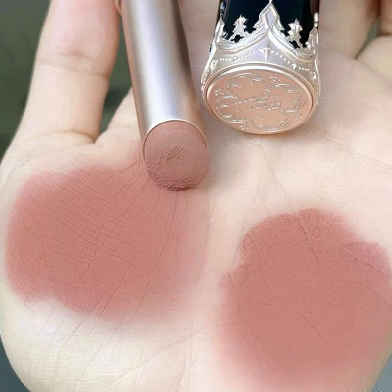 Product Introduction of Flower Knows Little Angel Matte Lipstick Long-lasting Easy To Color Velvet Lipgloss Peach Color Natural Lip Makeup Maquillage 7