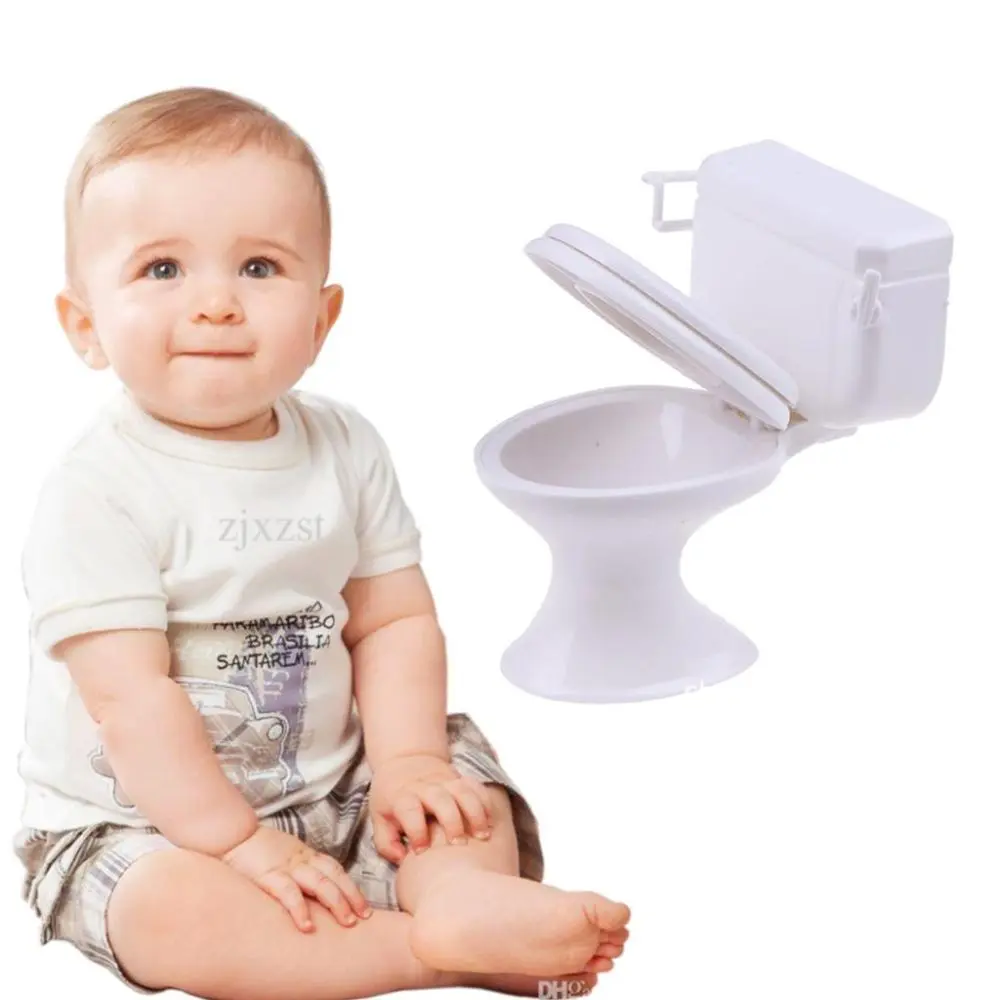 White Dollhouse Furniture Bathroom Toilet Display Model