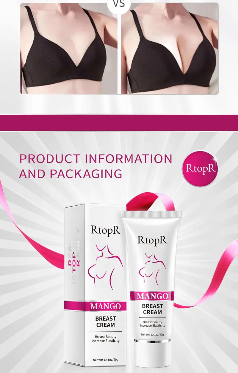 Product Introduction of New Model[LazChoice]  RtopR Mango Breast Enlargement Cream Krim Pembesaran Payudara For Women Full Elasticity Chest Care Firming Lifting Big Bust Body Cream Breast Fast Growth Cream 7