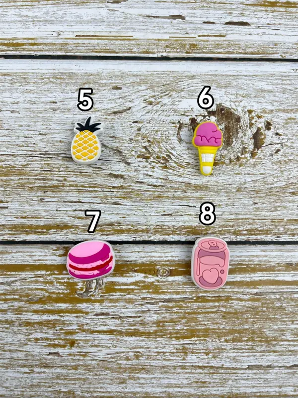 Cute Ice Cream Design Shoe Charm, Fashionable Shoes Decorations for Women & Girls, Shoes Accessories for Beach Vacation Birthday Holiday Gift 7