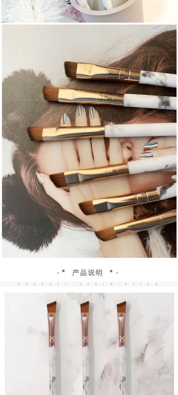 Product Introduction of Marble Angled Shadow Brush In Stock Eyeshadow Brush Nose Shadow Brush Eye Makeup Brush Tool Single Independent Packaging 2