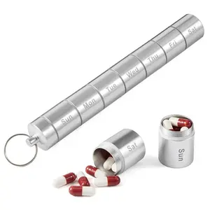 SSW Tempat Obat Botol 1 Minggu 7 Grids Waterproof Pill Container - SR070273 - Silver