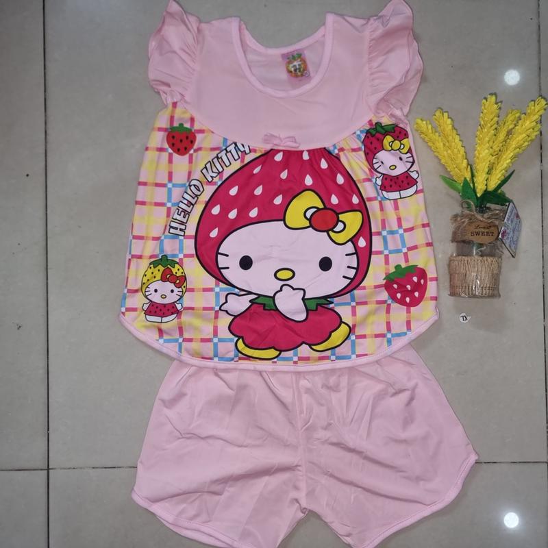 [16 – 32kg] Đồ bộ thun lạnh cho bé gái mùa hè, thoáng mát mềm mại (TL019) 3