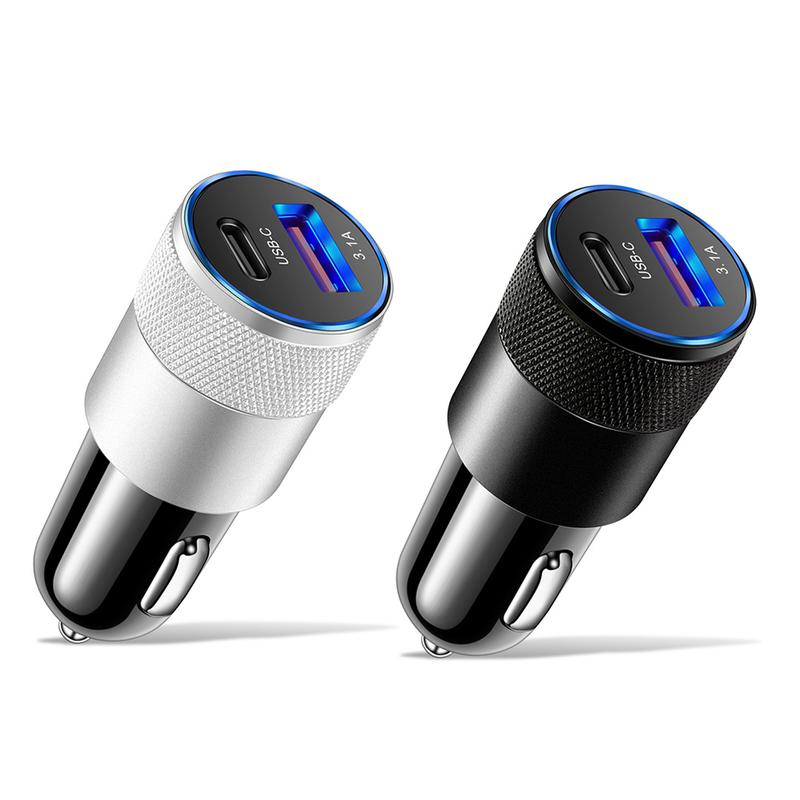Bộ sạc ô tô, nhanh, USB Type C, 3.1A, 15W, PD Sạc nhanh, Bộ Chuyển Đổi điện thoại di động 1