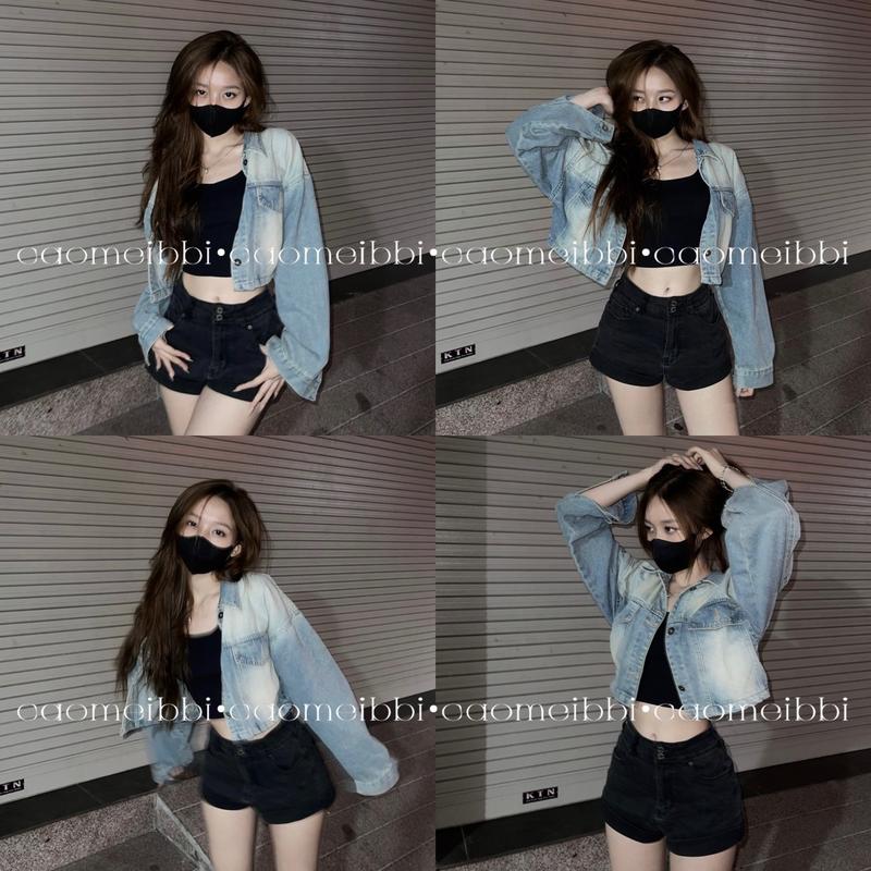 CAOMEIBBI - ÁO KHOÁC JEANS NGẮN TAY DÀI - CROP JACKET. 8