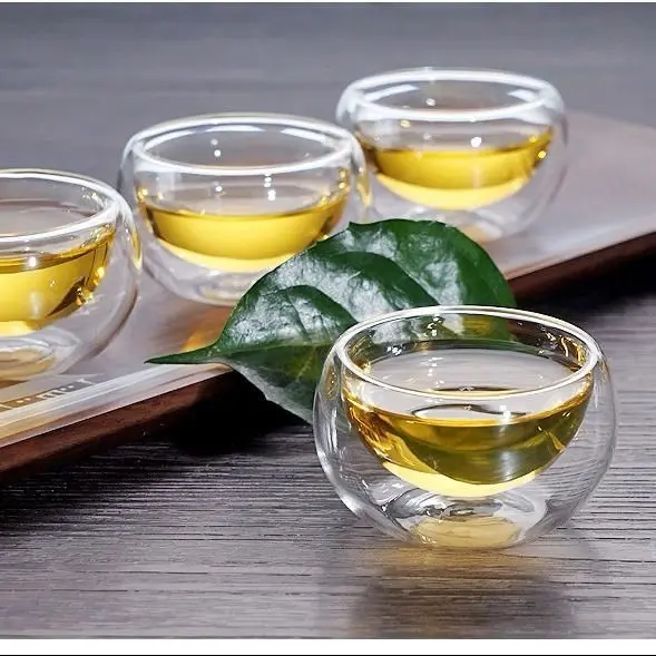 (SẴN) Chén trà 2 lớp 40ml - thủy tinh chịu nhiệt cao cấp Borosilicate, hàng xuất Âu 1