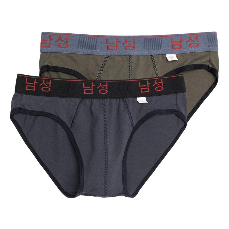 Quần sịp nam Thun cotton cạp cao 4cm, quần lót tam giác nam Hàn Quốc, đồ lót Menswear thấm hút tốt Boxer Quần Boxer