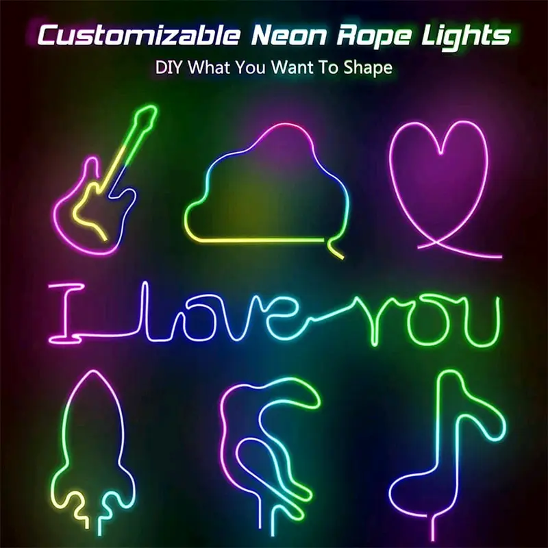 NEON FLEX RUNNING RGB PANJANG 5 10 METER BISA GANTI WARNA SUDAH TERMASUK ADAPTOR DAN REMOT CONTROL BISA DI ATUR LEWAT HP NAMA APK RHYTHM PRO 5