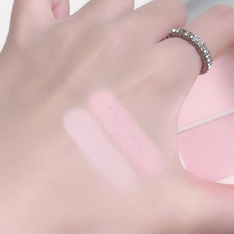 Product Introduction of Two-Color Comprehensive Plate Repair Natural All-Match Three-Dimensional Matte Blush Body Color Girl Tender Girl Makeup Blush 3
