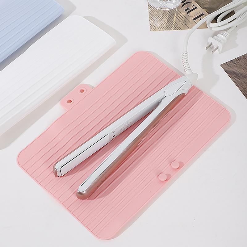 Nắp Đậy Đũa Uốn Tóc Bằng Silicon, Thảm Cách Nhiệt Bàn Ủi Uốn Tóc Phẳng Chống Trượt, Túi Đựng Máy Duỗi Tóc Dụng Cụ Làm Tóc 7