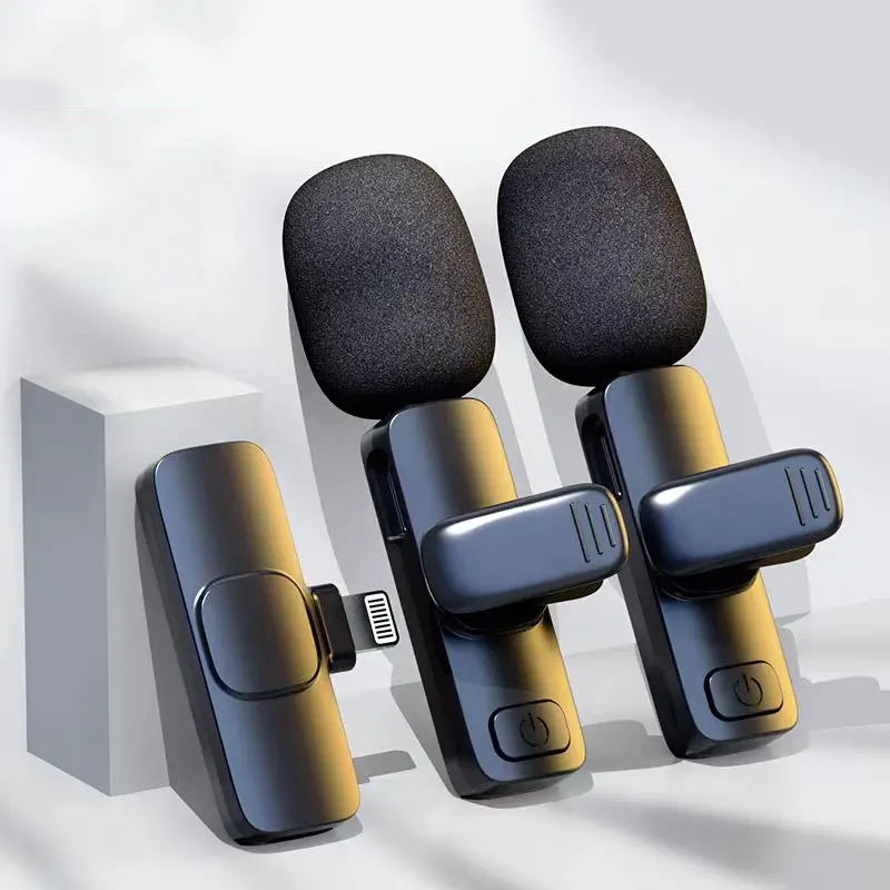 COD 2023 New 100% Original Wireless Lavalier Microphone Portable Audio Video Recording Mini Mic for iPhone Android Live Broadcast Gaming Phone Mic Type-C Wireless Microphone