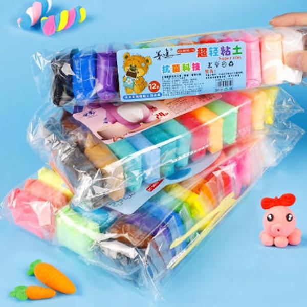 (BỊCH TO ĐẾN 10 GRAM )Đất sét tự khô , lốc 12-24-36 màu đất nặn , softclay - đất sét tạo hình tự cứng lại 2